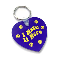 Image 2 of I Hate It Here Heart Keychain