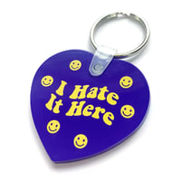 Image 3 of I Hate It Here Heart Keychain