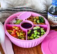 Image 3 of Yumbox Poke Bowl Maui Purple 3 compartment