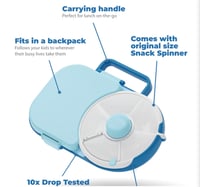 Image 2 of GoBe Lunchbox with Original Snack Spinner Blueberry Blue