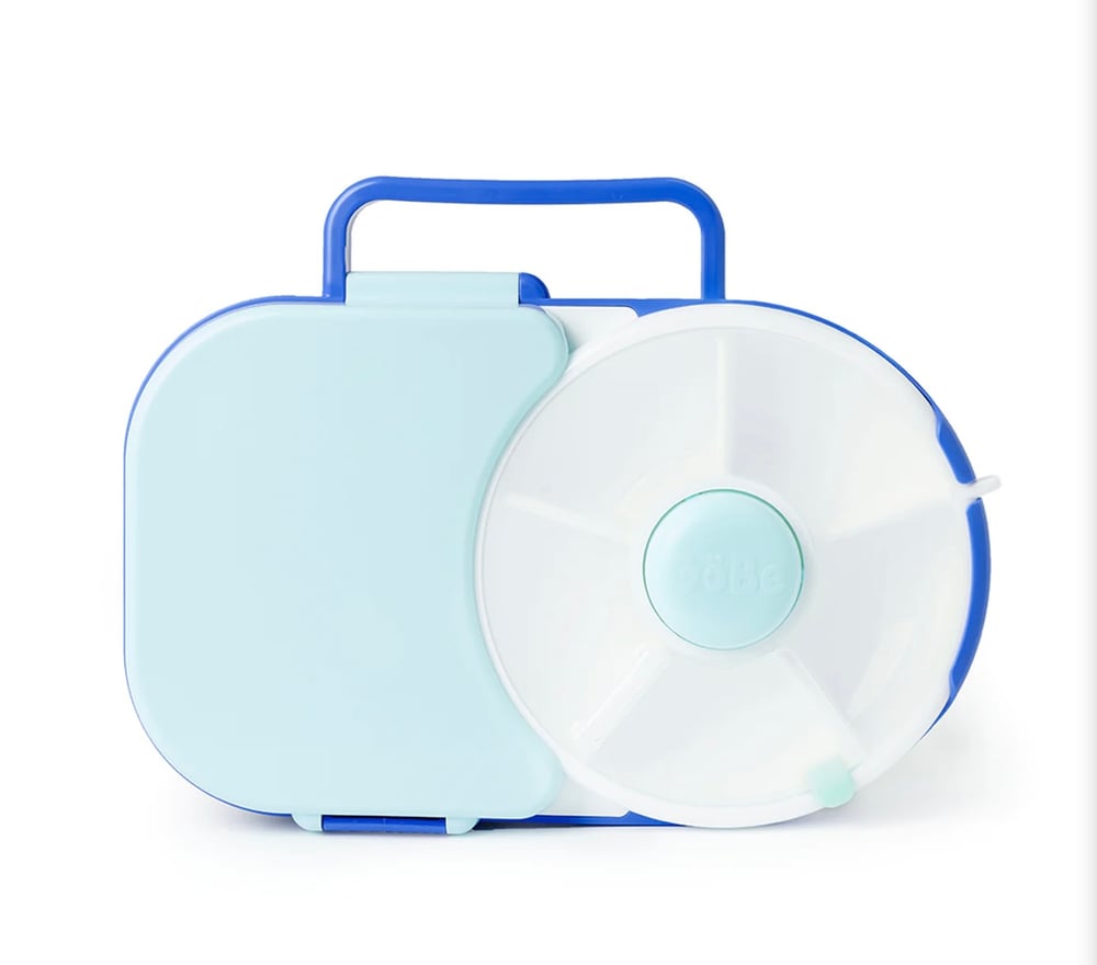 GoBe Lunchbox with Original Snack Spinner Blueberry Blue