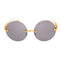 Image 1 of  Round Black Tiger Sunglasses