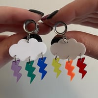 Rainbow Lightning Tunnel Dangles (sizes 4g-2")