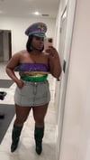 Color Blotched Bandeau Top