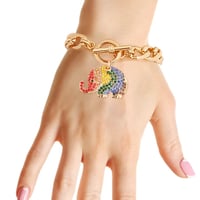 Image 1 of  Rainbow Elephant Bracelet