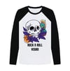 "Floral Skull" Baseball Shirt