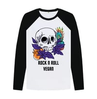"Floral Skull" Baseball Shirt