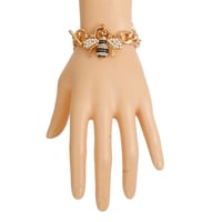 Image 2 of Cream Pearl Bee Toggle Bracelet