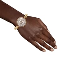 Image 2 of Gold and White Infinity Detail Bracelet
