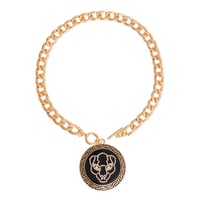 Image 1 of  Gold Tiger Greek Medallion Chain