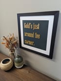 Fools Gold Lyrics Art | The Stone Roses Inspired - Mirrored Gold on Green | 10x10" Framed