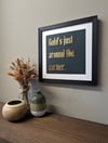 Fools Gold Lyrics Art | The Stone Roses Inspired - Mirrored Gold on Green | 10x10" Framed