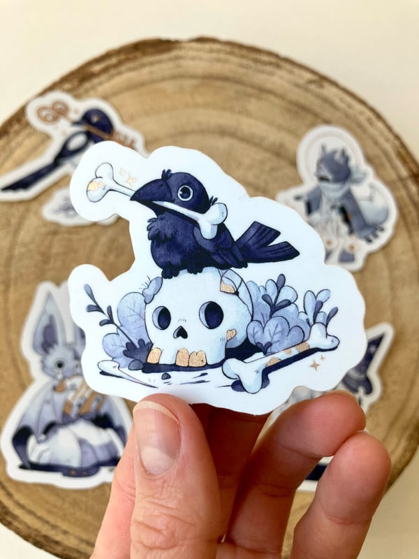 Image of Inktober Sticker with Gold