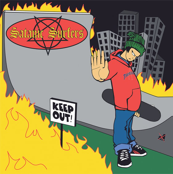 Image of SATANIC SURFERS "keep out" 12" /effervescence/