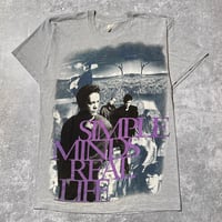 Image 1 of Simple Minds 1991 ‘Real Life’ Grey T-Shirt