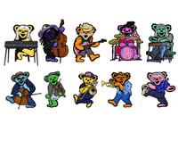 Image 1 of Wolf Bro’s and Wolf Pack Band Bear Sticker Set