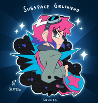 "Subspace Girlfriend" Scott Pilgrim Enamel Pin
