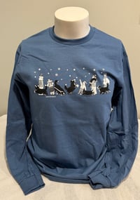 Winter Walk Long Sleeve Denim Blue T-Shirt 