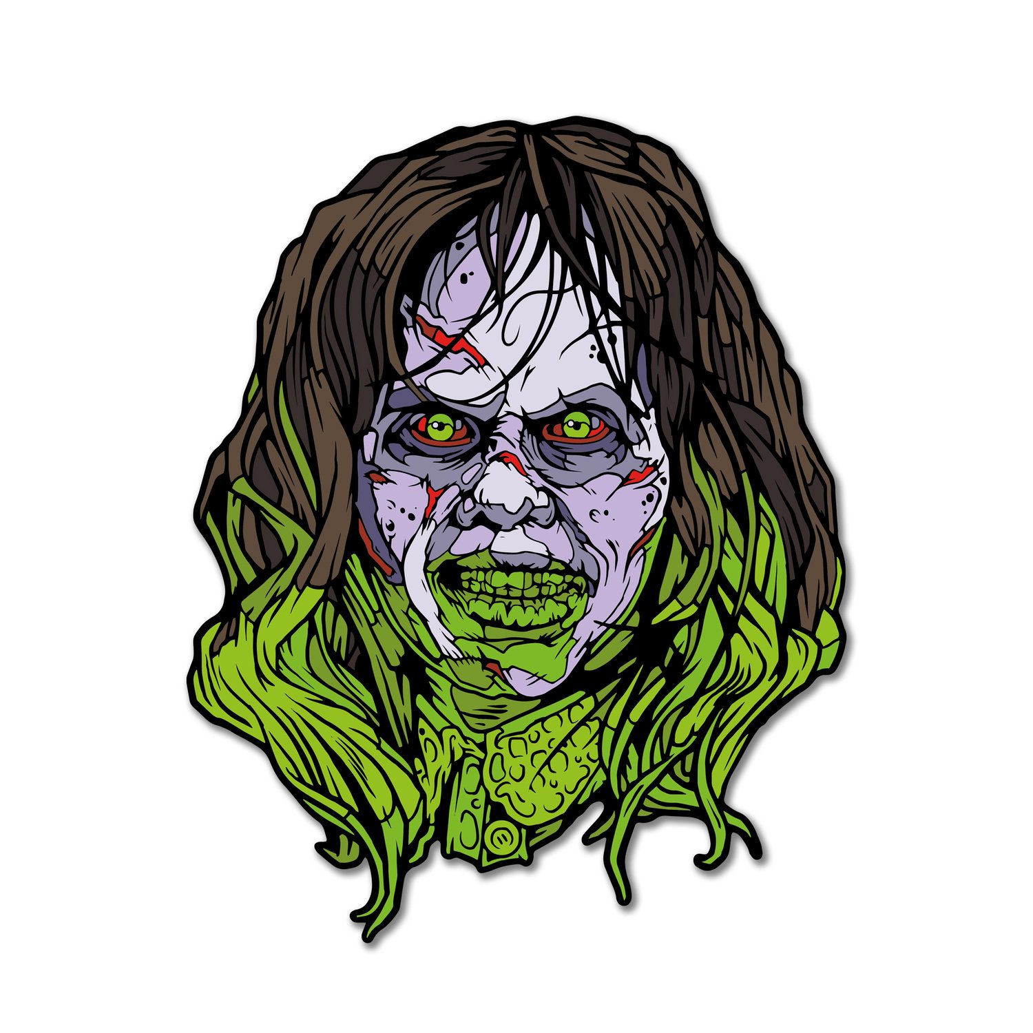 Regan "excellent day for an exorcism" soft enamel pin badge