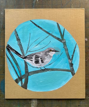 Image of Mockingbird - original oil painting