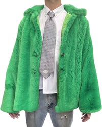 Image 1 of GREEN FUR COAT