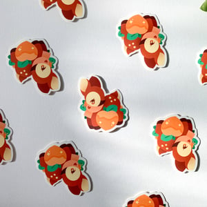 Image of peach fawn matte sticker