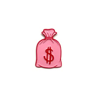Money Bag (Pink) pin