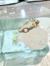 14k solid gold diamond link ring