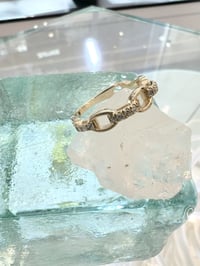 Image 3 of 14k solid gold diamond link ring