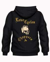 Image 5 of Love Cycles Skull Black Zip Up Hoodie