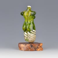 Image 3 of XXL. Lemongrass Goddess - Flamework Sculpture Bead 