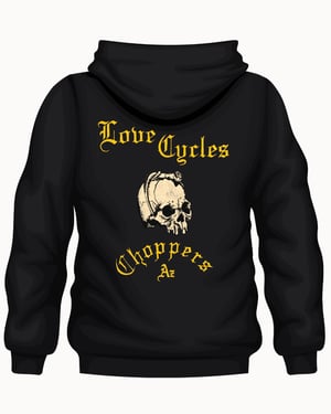 Image of Love Cycles Skull Black Pullover Sweatshirt 