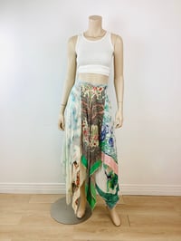 Image 2 of Vintafge 1970s Patchwork Scarf Skirt