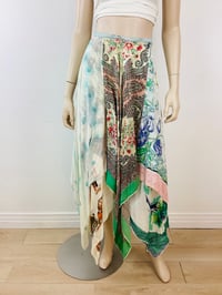 Image 3 of Vintafge 1970s Patchwork Scarf Skirt