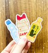 Holographic Neko Drink Stickers