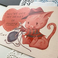 Image 4 of Freddy Kitty Valentine's Card | Large Postcard Art Print
