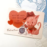 Image 2 of Freddy Kitty Valentine's Card | Large Postcard Art Print