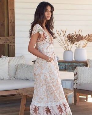 Image of Yasmina Print. Tabitha Maxi Dress. By JAASE 