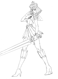 Image of Galaxia (Sailor Moon) Original Artwork (Pencils)