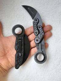 Image 4 of Set 3 Knives - 1 Survival Bushcrafting Outdoor Knife +  1 Kukri + 1 Folding Karambit