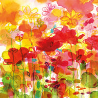 Image 2 of Hot Summer flowers Greetings Card