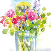 Image 2 of Rose Vase Greetings Card
