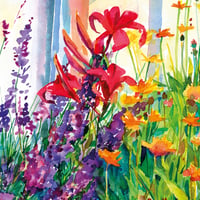 Image 2 of Lavender and Lillies Greetings Card