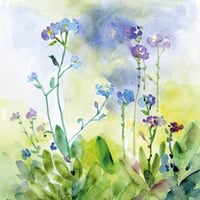 Image 2 of Woodland Forget-me-nots Greetings Card
