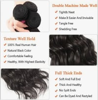 Image 4 of 4pcs Malaysian Raw hair bundles with transparent 5x5 lace closures deals