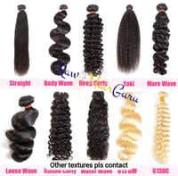 Image 3 of 4pcs Malaysian Raw hair bundles with transparent 5x5 lace closures deals