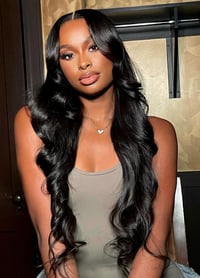 Image 1 of Raw Brazilian Natural Straight/wavy long lengths 30 to 40 inch bundles, 100% real hair