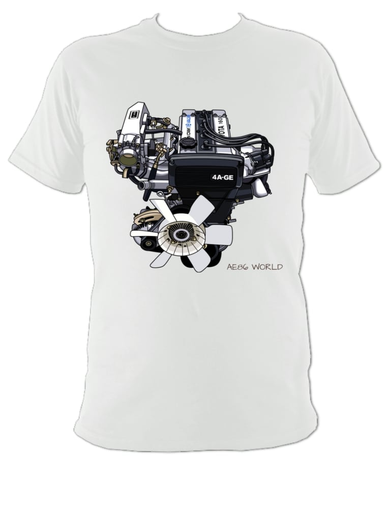 Image of AE86 WORLD 4AGE Engine T-Shirt