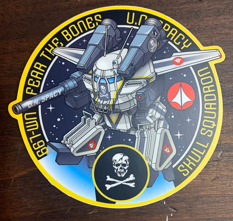 Image of Urbie LAM Skull Squadron sticker