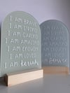 I am Personalised Arch Frosted Acrylic A5 Plaque 
